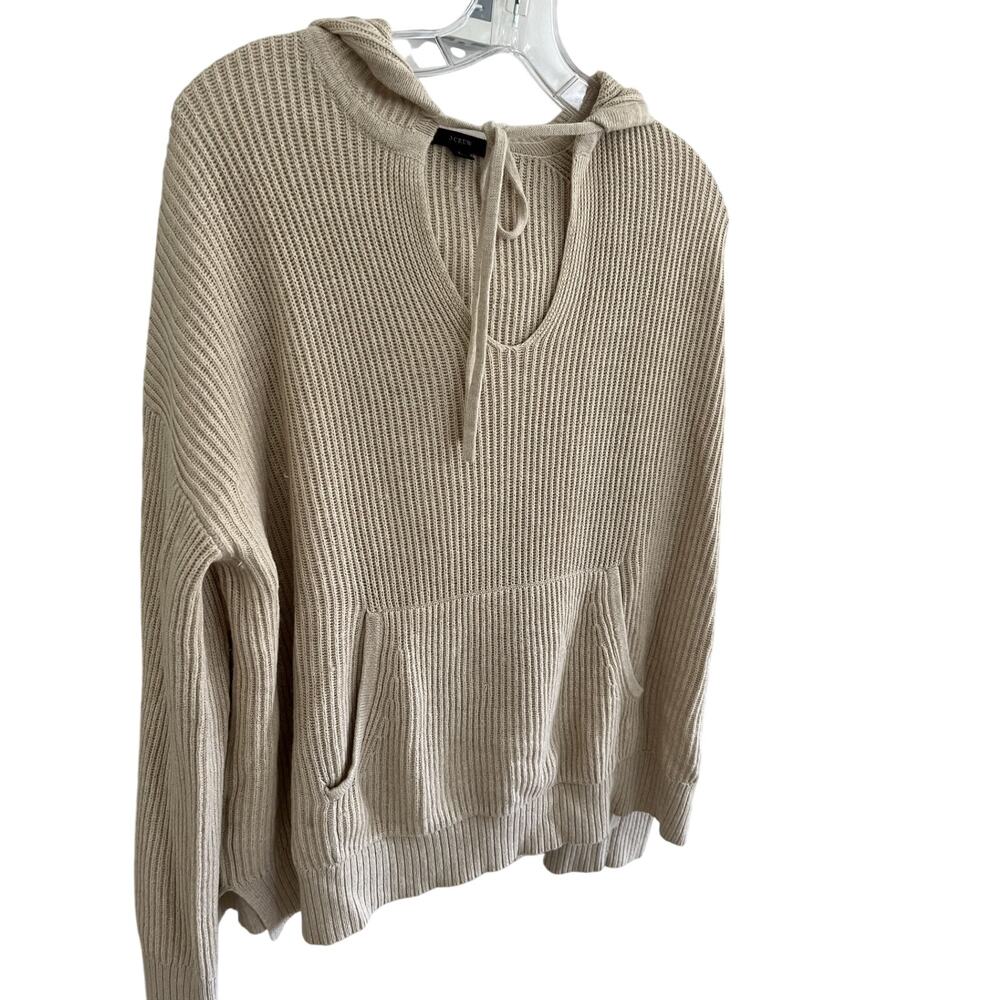 J Crew Women Hoodie M Sweater Cashmere Cotton Blend Pink Minimalist Preppy